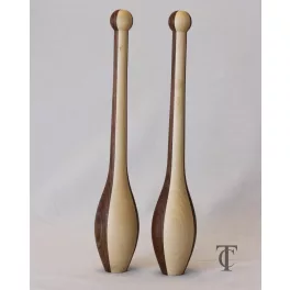 Indian club teardrop maple-walnut + TC bag