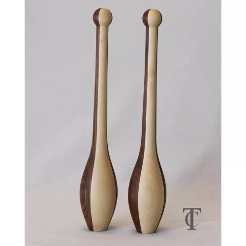 Indian club teardrop maple-walnut + TC bag
